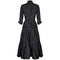 1950s Ceil Chapman Black Silk Taffeta Full Circle Dress