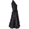 1950s Ceil Chapman Black Silk Taffeta Full Circle Dress