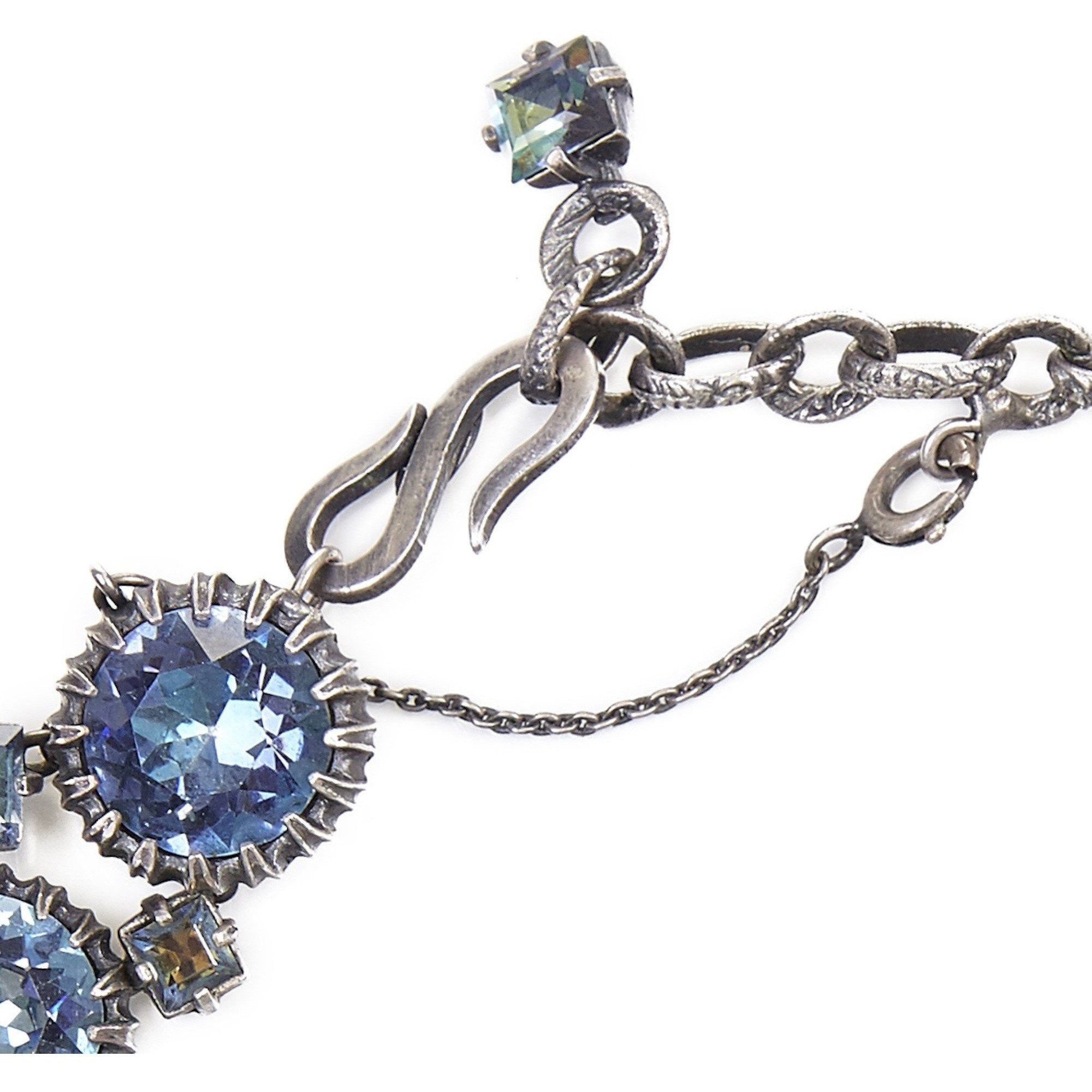 1950s Christian Dior Blue Crystal Necklace