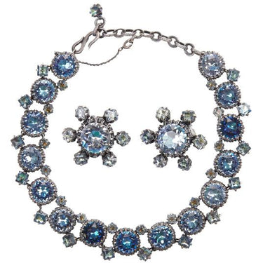 ARCHIVE - 1950s Christian Dior Blue Crystal Necklace