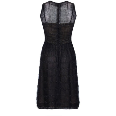 ARCHIVE - 1950s Christian Dior Demi Couture Beaded Black Mesh Dress and Jacket