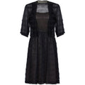 1950s Christian Dior Demi Couture Beaded Black Mesh Dress and Jacket
