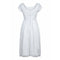 1950s Diana Warren White Tulle Dress With Ribbon Appliqué