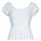 1950s Diana Warren White Tulle Dress With Ribbon Appliqué