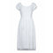 1950s Diana Warren White Tulle Dress With Ribbon Appliqué