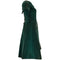 1950s Emerald Green Velvet Evening Dress with Crystal Buttons