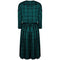 1950s Green and Black Plaid Cheque Dress and Jacket