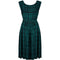 1950s Green and Black Plaid Cheque Dress and Jacket