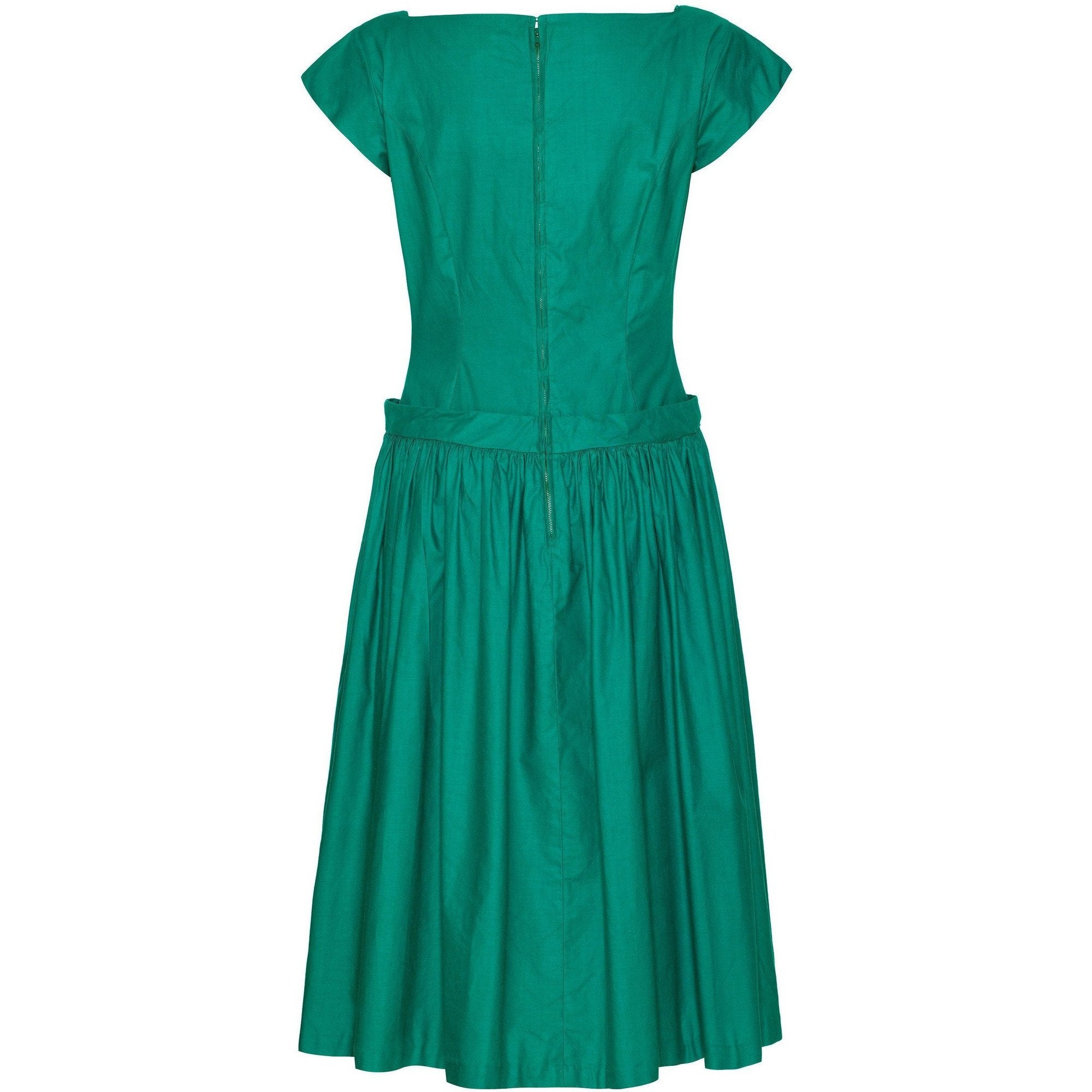 1950’s Green Cotton Drop Waist Dress