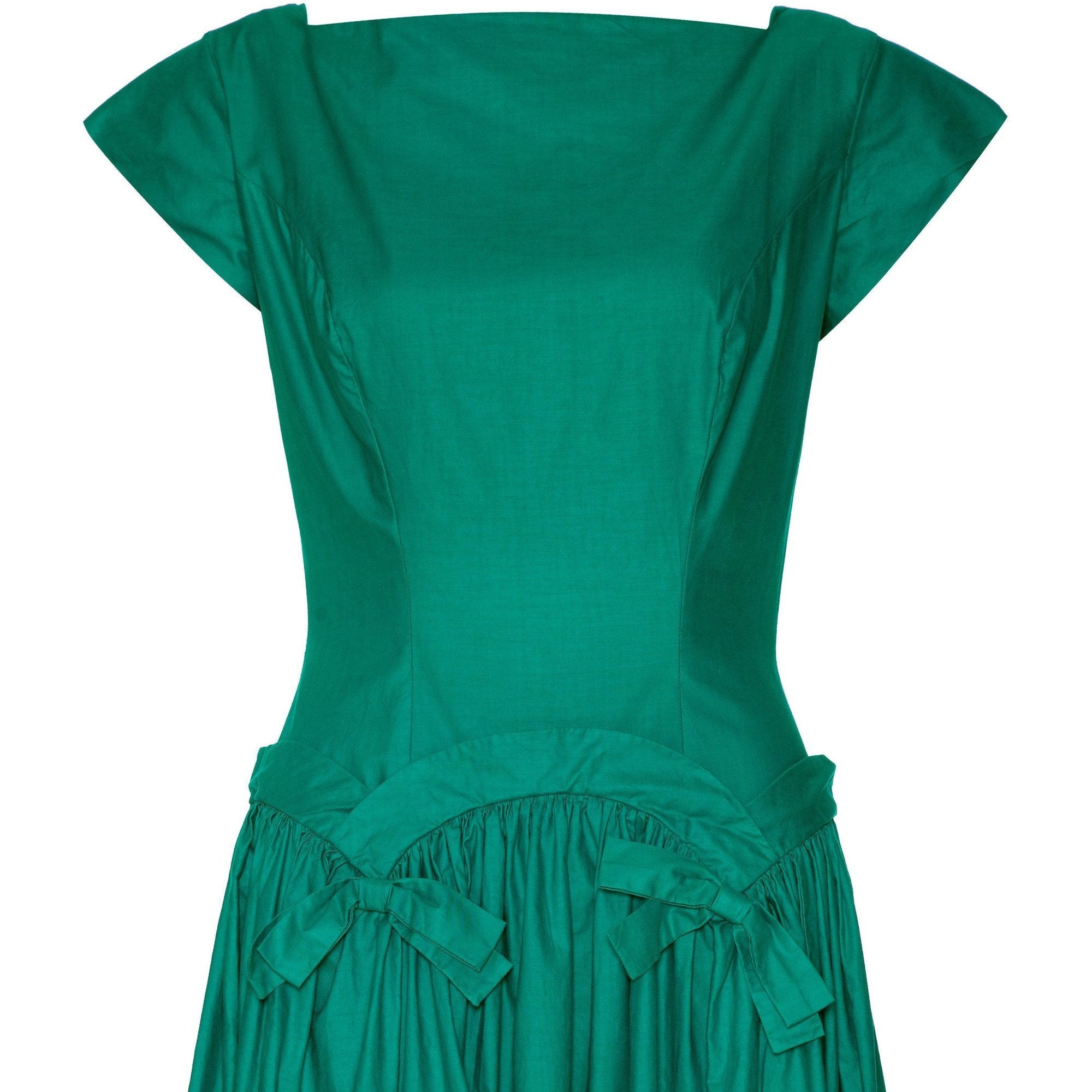 1950’s Green Cotton Drop Waist Dress