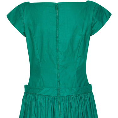 ARCHIVE - 1950’s Green Cotton Drop Waist Dress