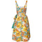 1950s Horrockses Abstract Floral Print Yellow Orange and Turquoise Dress