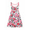 1950s Horrockses Floral Cotton Dress With Scoop Back