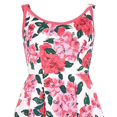 ARCHIVE: 1950s Horrockses Floral Cotton Dress With Scoop Back