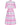 1950s Horrockses Pink Cotton Leaf Print Dress