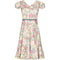 1950s Jane Derby Polished Cotton Floral Dress