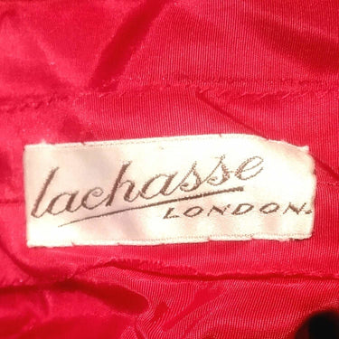 ARCHIVE - 1950s Lachasse Couture Printed Silk Chiffon Dress With Belt Detail