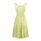 1950s Lime Green Silk Chiffon Beaded Dress