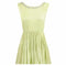 1950s Lime Green Silk Chiffon Beaded Dress