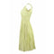 1950s Lime Green Silk Chiffon Beaded Dress