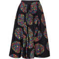 1950s Mexican Stained Glass Novelty Print Festival Skirt