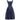 1950s Navy And White Polkadot Couture Dress With Structured Bodice