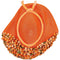 1950s Orange Straw and Floral Applique Hat