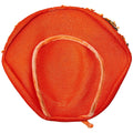 1950s Orange Straw and Floral Applique Hat
