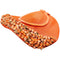 1950s Orange Straw and Floral Applique Hat