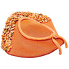 1950s Orange Straw and Floral Applique Hat