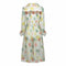 1950s Organza Floral Tulip Print Shirt Dress