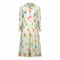 1950s Organza Floral Tulip Print Shirt Dress