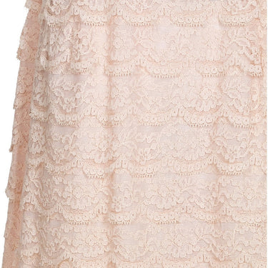 ARCHIVE - 1950s Pale Pink Lace Tiered Dress With Rhinestone Detail
