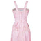 1950s Pink and White Gingham Cheque Sequined Dress