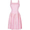 1950s Pink and White Gingham Cheque Sequined Dress