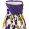 1950’s Purple and Yellow Rose Print Strapless Cotton Dress