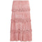 1950s Rare Pink Woven Raffia Skirt With Crochet Detail