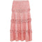 1950s Rare Pink Woven Raffia Skirt With Crochet Detail