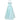 1950s Ruffle Turquoise Layered Tulle Net Halterneck Dress