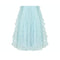 1950s Ruffle Turquoise Layered Net Prom Halterneck Dress