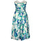 1950s Silk Floral Dress with Scarf