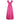 1950s Magenta Jacquard Print Floral Evening Dress