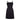 1950s Taffeta Embroidered Floral Black Dress