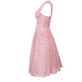 1950s Worth Haute Couture Pink and White Tulle Dress With Organza Bud Appliqués