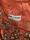 ARCHIVE - 1950s Ann Gerrard Couture Russet Satin Beadwork Dress