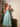 ARCHIVE - 1950s Aquamarine Textured Cotton Dress With Floral Rhinestone Applique