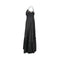1950s Blanes Black Taffeta Rose Applique Dress