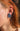 1950s Blue Leaf Motif Diamante & Glass Clip-on Earrings