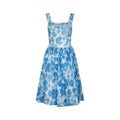 ARCHIVE - 1950s Blue and White Floral Organza Dress