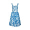 ARCHIVE - 1950s Blue and White Floral Organza Dress